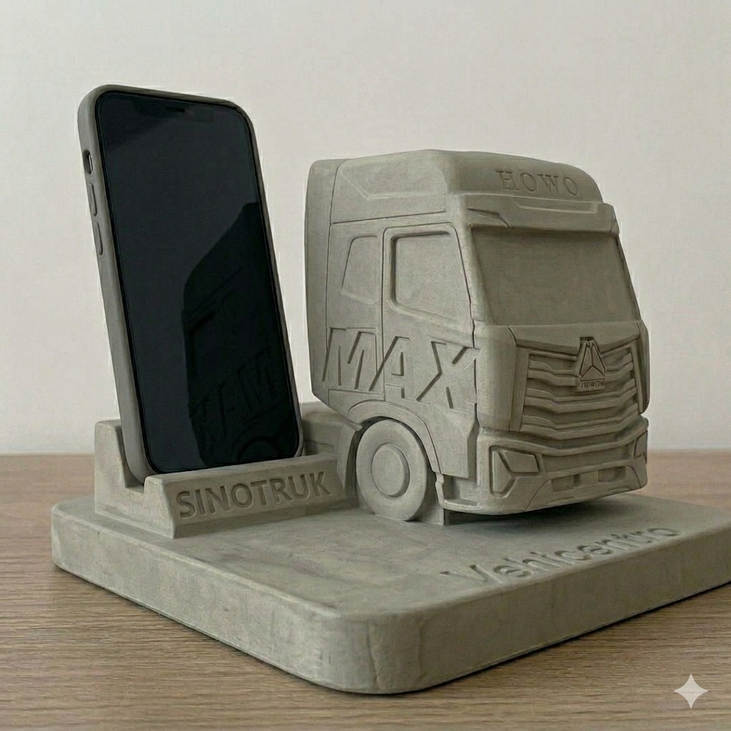 Tractocamión Sinotruk MAX con porta-celular